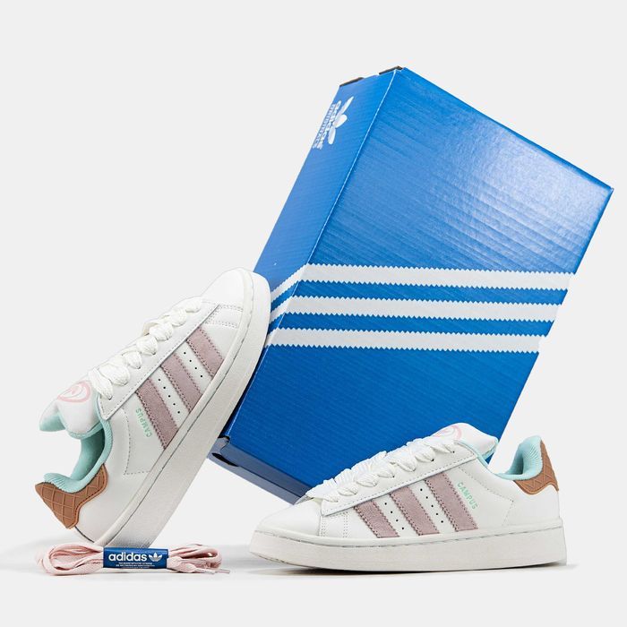 Кросівки Adidas Campus 00s White/Pink premium