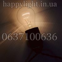 Ретро гирлянда LED лампы, лампы накаливания матовые, белая/черная