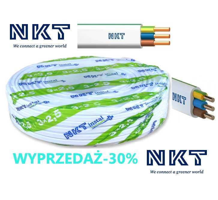 NKT Instal Plus YDYp 3x2,5 Przewód Kabel 450/750V, 9X100MB.=900MB.