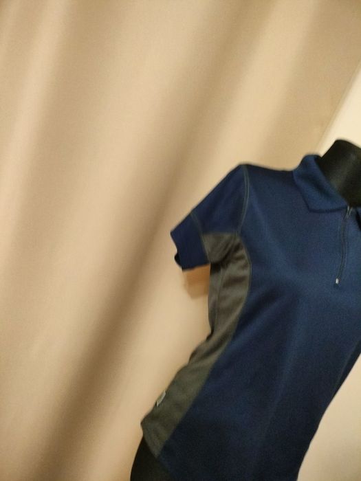 Ciemna granatowa koszulka t-shirt z kołnierzykiem Skogstad L