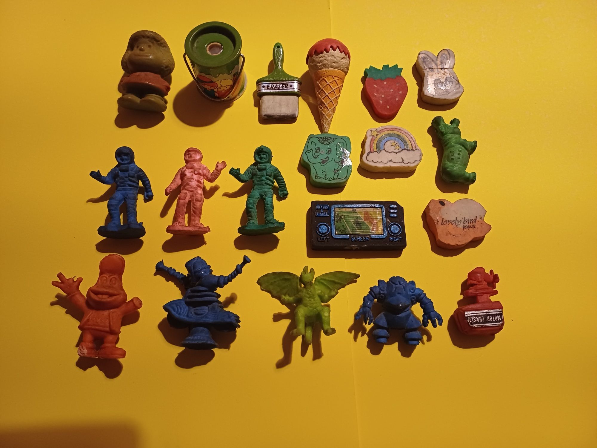 Borrachinhas, borrachas antigas, anos 80, Conjunto, colecção, raras.