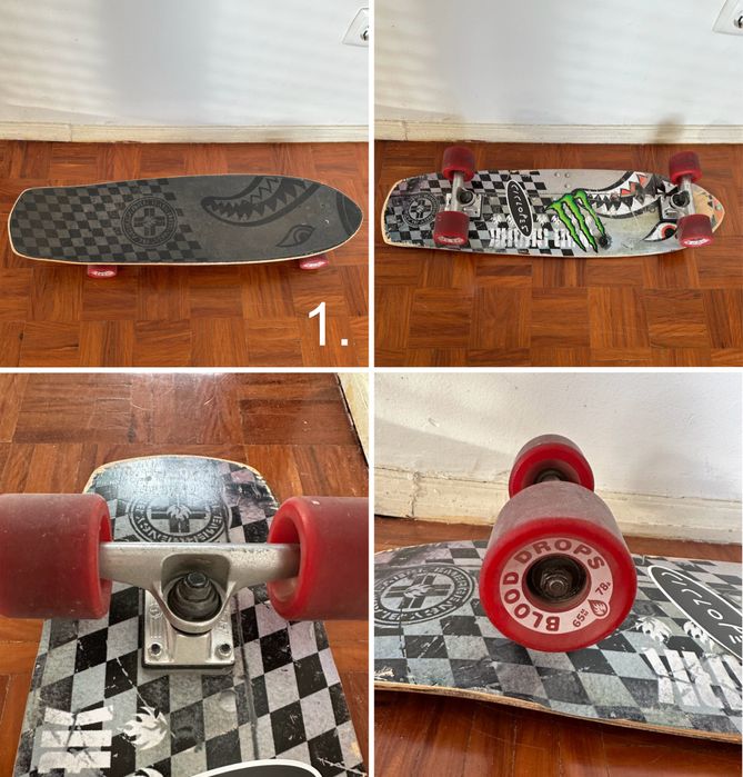 4 skateboards / longboards / cruiser