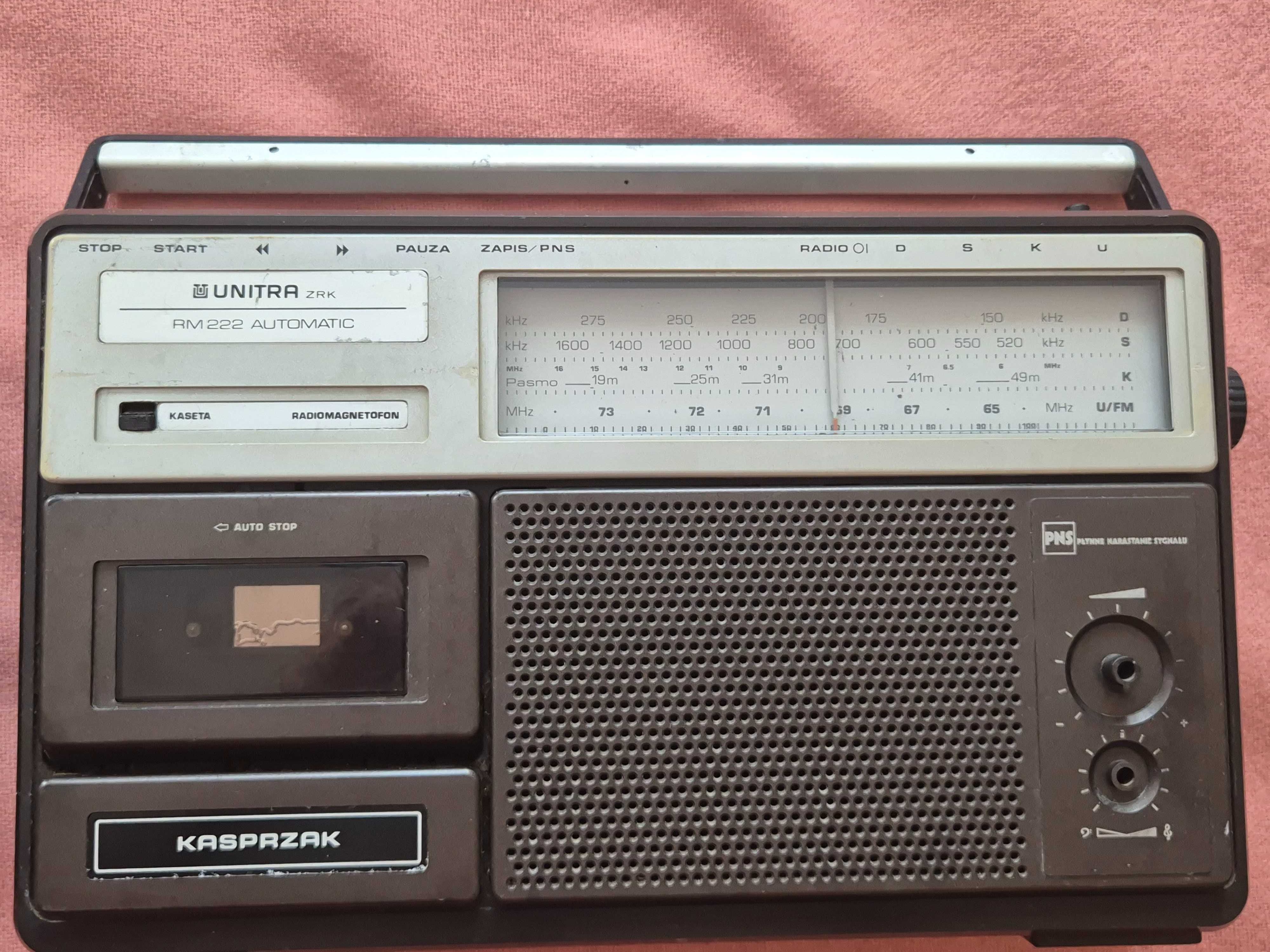 Dwa radiomagnetofony Unitra RM 121 i RM 222 (na części)