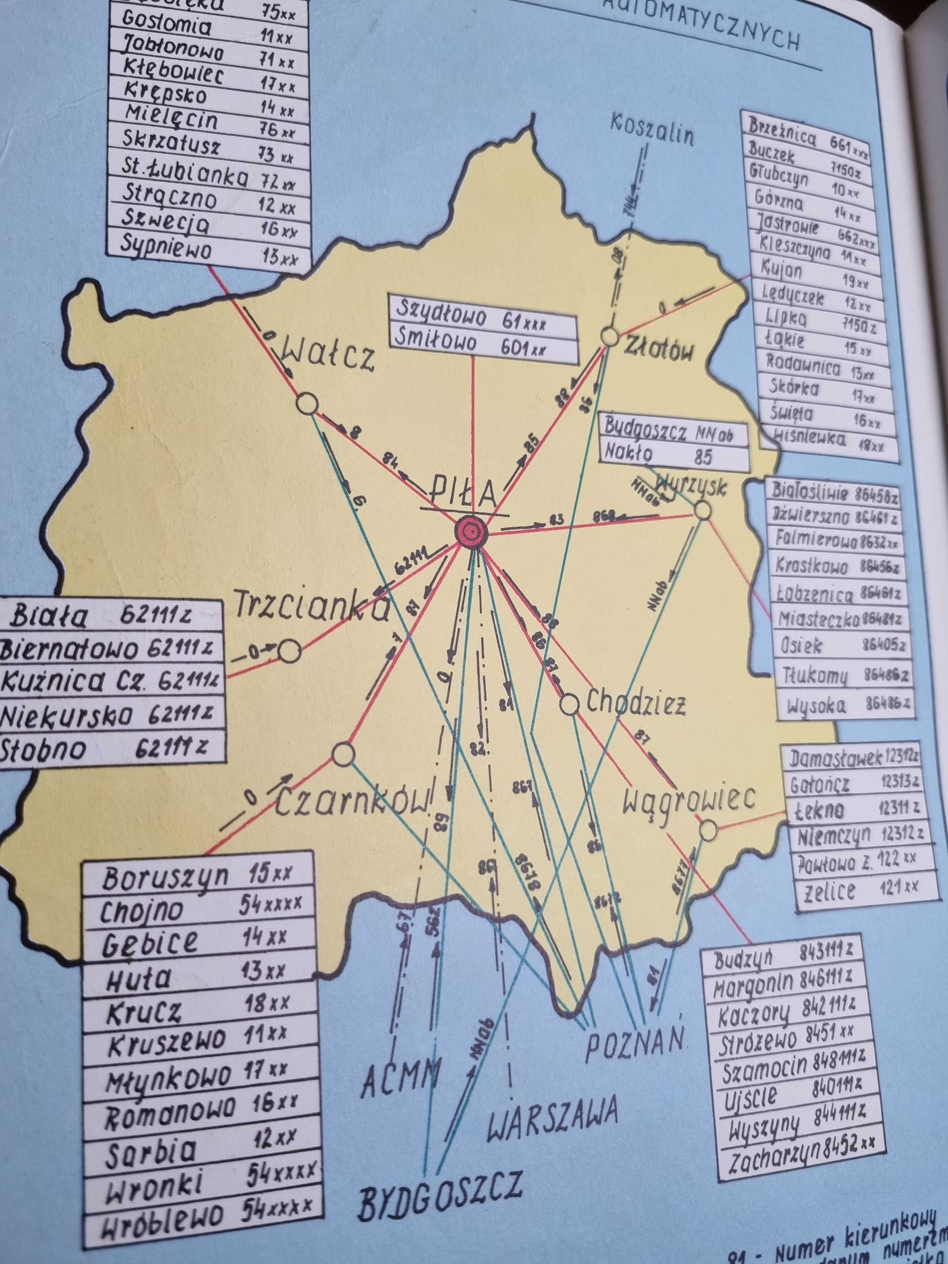 Książka telefoniczna woj pilskiego z roku 1990.