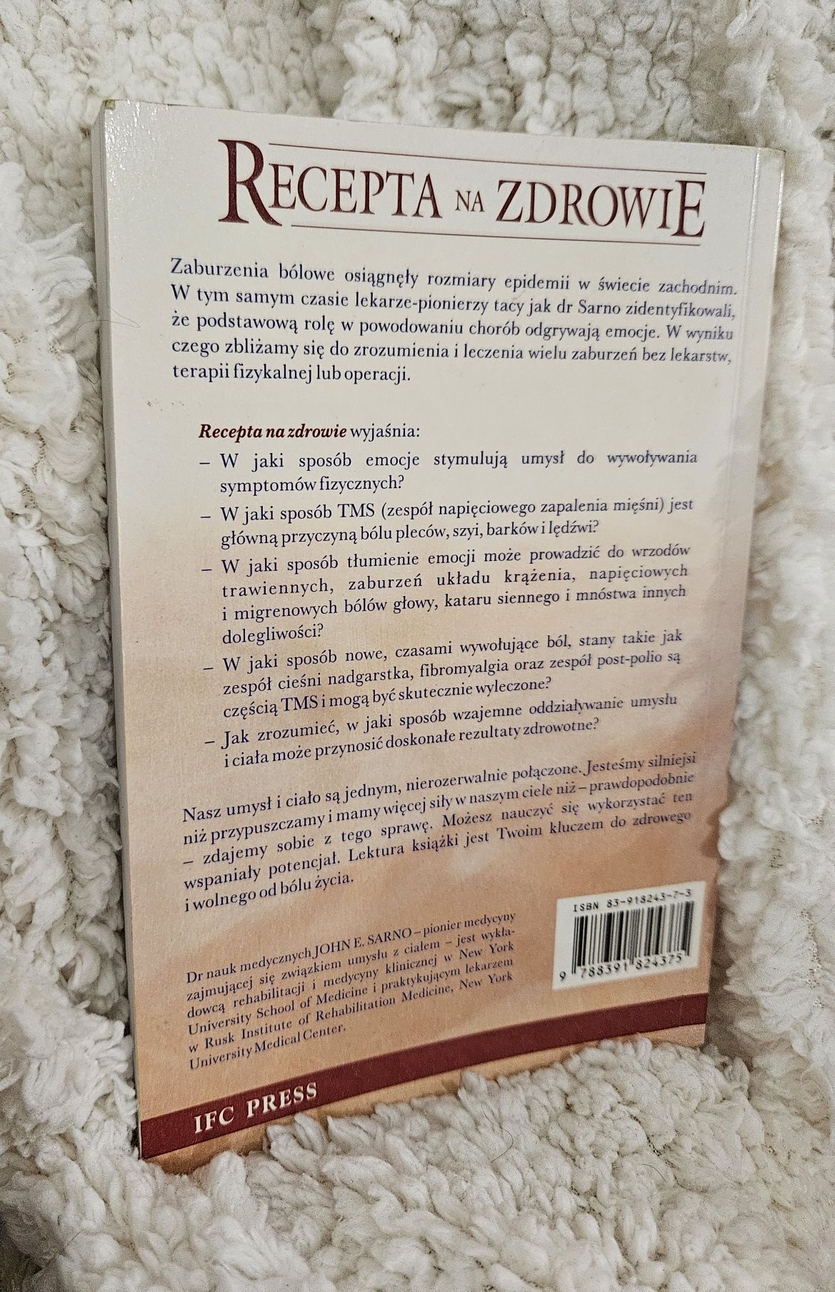 Recepta na zdrowie lecząc Ciało lecząc ból unikat John E.Sarno