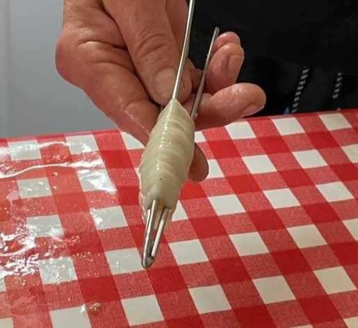 Pilot do jelit na kabanosy aplikator jelit baranich na lejek INOX LUX