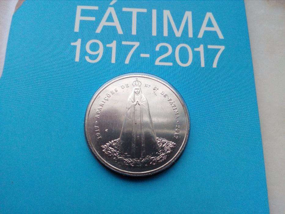 moeda 100 anos Fátima 2,5 Euros