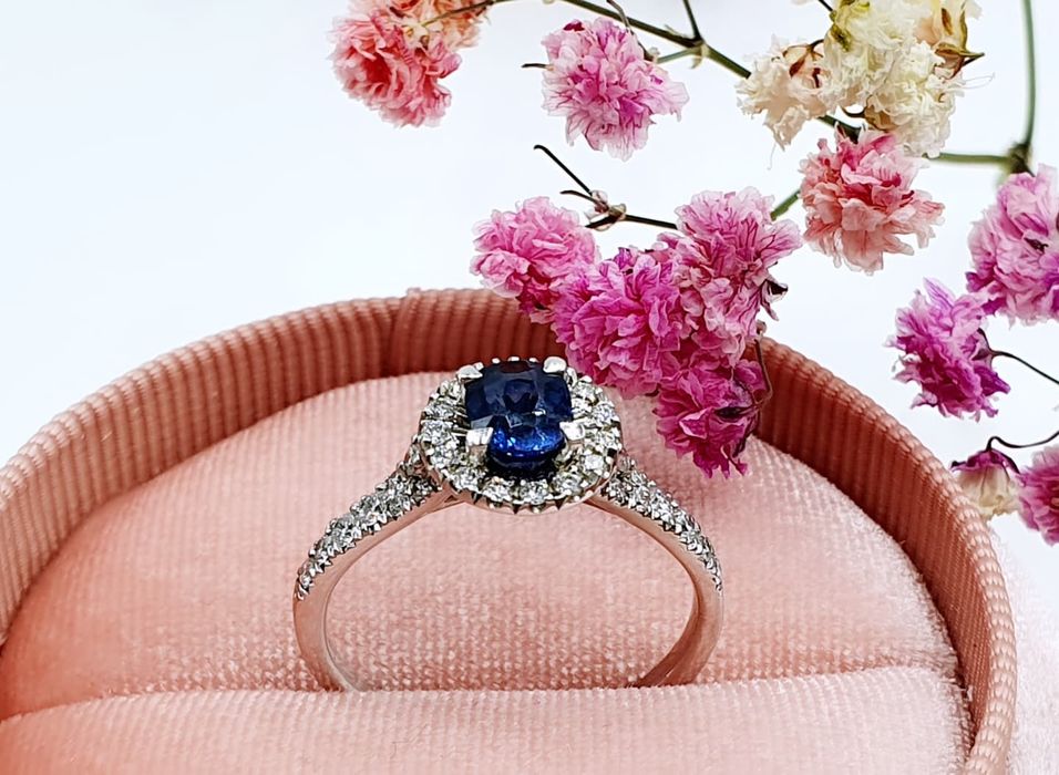 Złoty pierścionek z Diamentami 1113ws