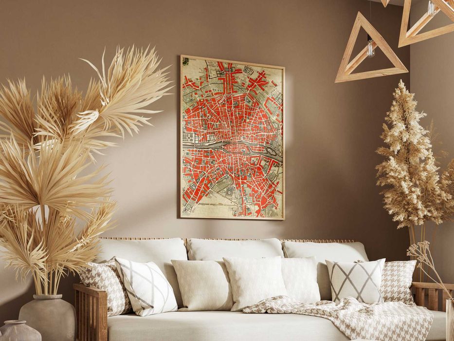 Plakat Poster Obraz Tapeta Vintage Mapa Historyczna Świata Państwa