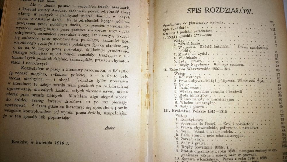 Stara Księga Historya Ustroju Polski 1920 r