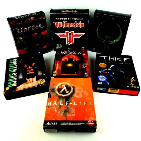 BIG BOX PC PL Wolfenstein Quake 1 2 3 half life Unreal Hexen