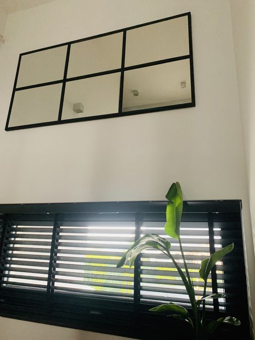 Lustro loft 150x75 cm metal lustro loftowe duże od ręki