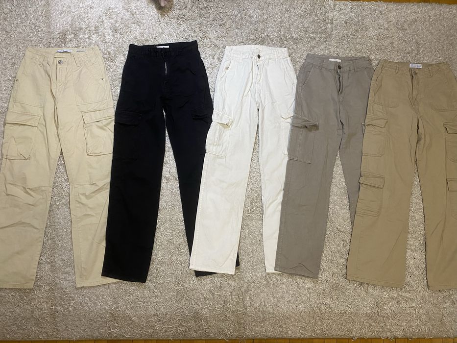 Широкие джинсы Bershka, STR XS-S размер/штаны карго с карманами