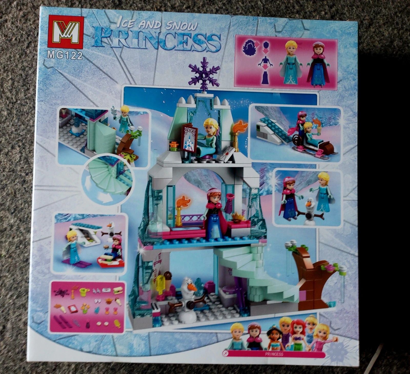 Klocki Nowe Frozen Kraina Lodu 314 klocków jak lego zabawka Elza Anna