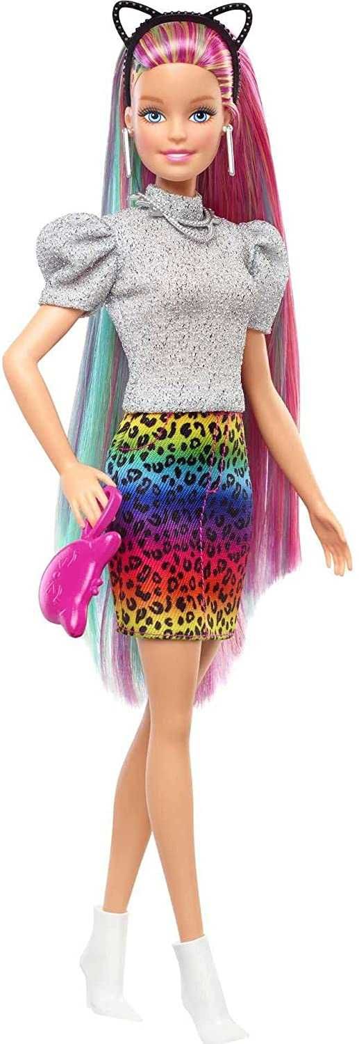 Барби Леопард Радужные волосы Barbie Leopard Rainbow Hair Оригинал