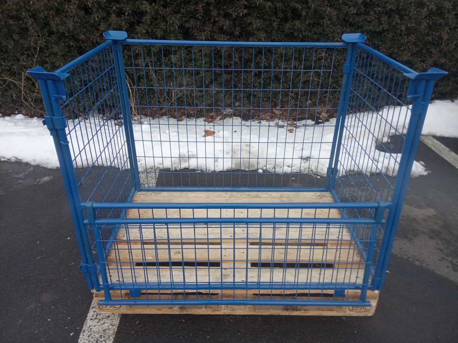 Nadstawki paletowe h890, klapa po dł w połowie, jak gitterbox, magazyn