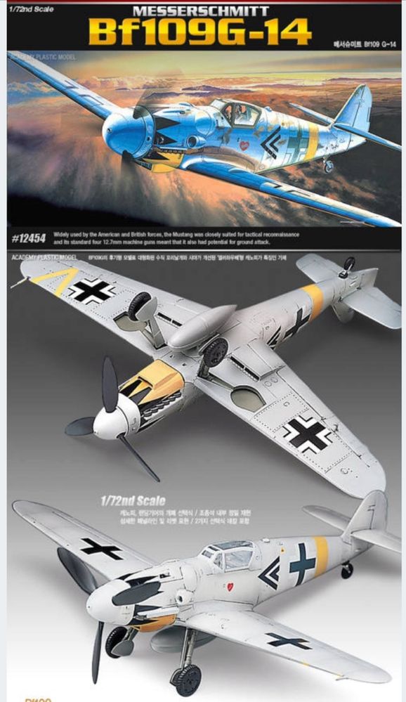 Academy 12454 samolot Messerschmitt Bf109G-14 model