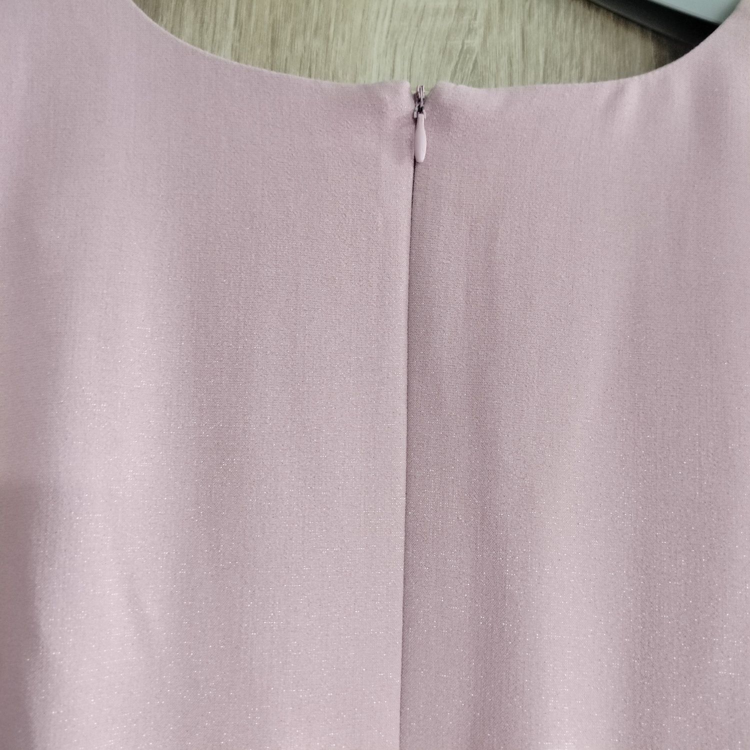 Sukienka damska elegancka krótki rękaw róż 46 48