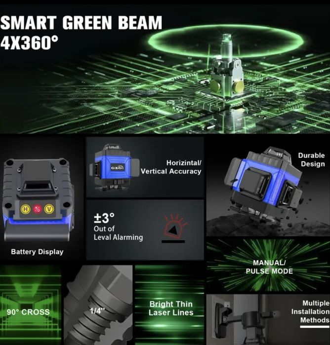 Лазерний рівень GZG, 16 лінійний