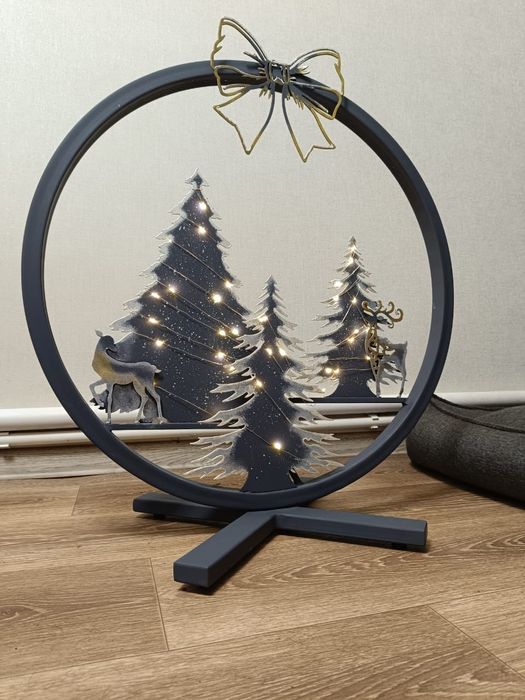 3D новорічна прикраса з металу частково розбірна в дім або у двір