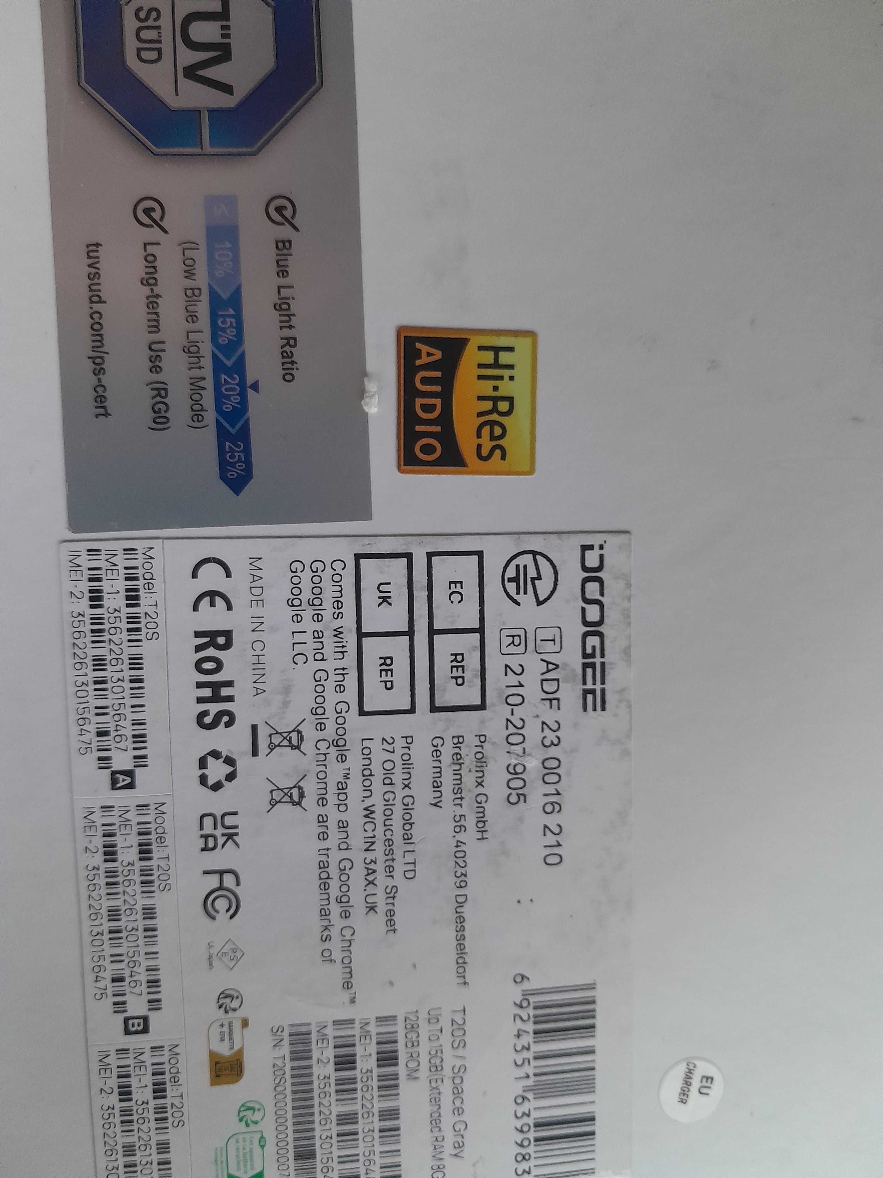 Tablet Doogee T20s 15+128 GB stan jak Nowy