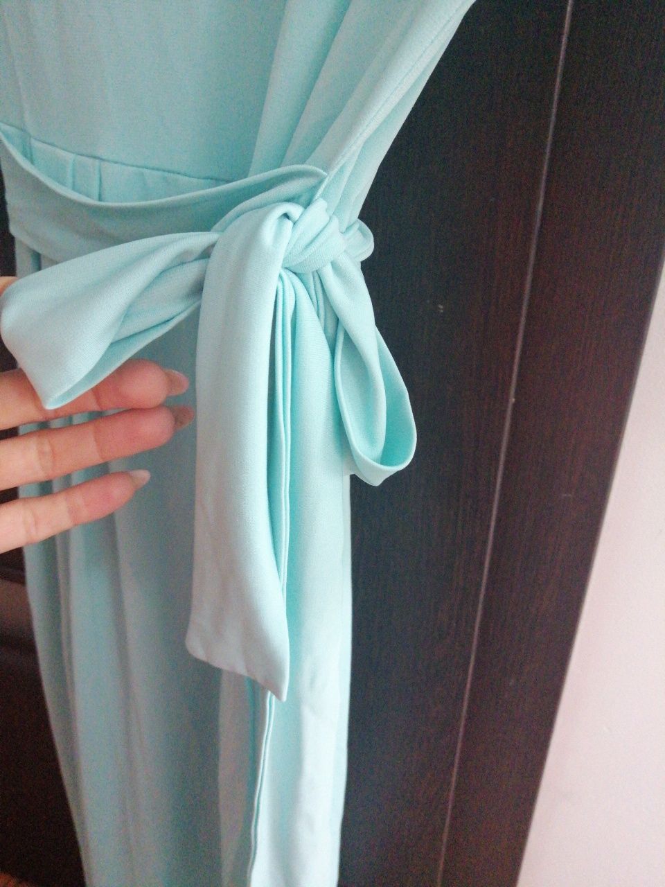 Sukienka ciążowa M 38 wizytowa miętowa turkusowa niebiesk idealny stan