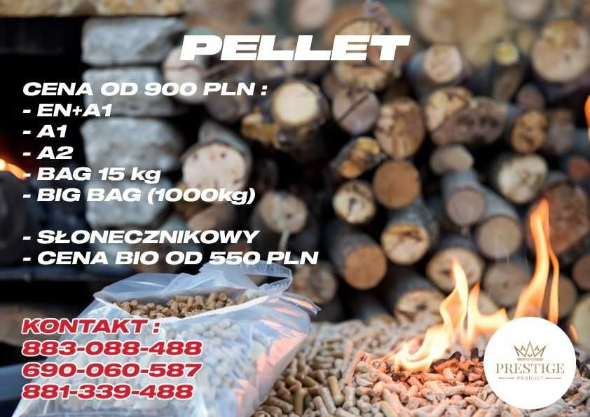 Pellet drewniany certyfikat a1 - świerk, sosna - 15 kg