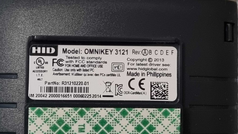 NOWE Czytniki kart chipowych/stykowych HID OMNIKEY 3121 USB (1 / hurt)