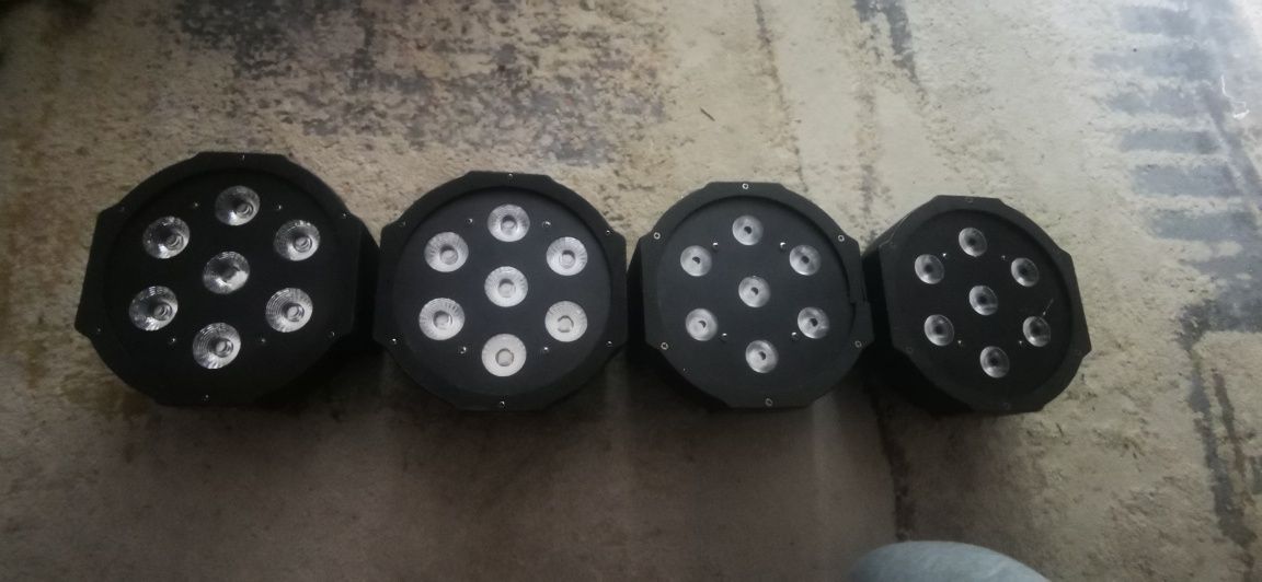 Zestaw 4 szt mocnych par led + pokrowiec light4me fractal beamz