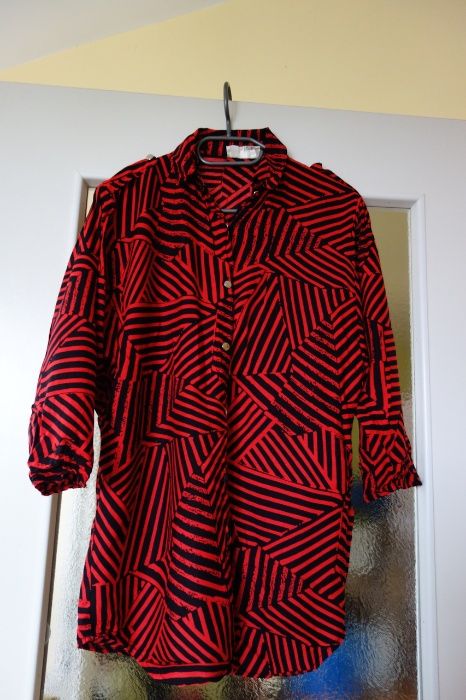 Tunika/koszula r. 36 czarno czerwona