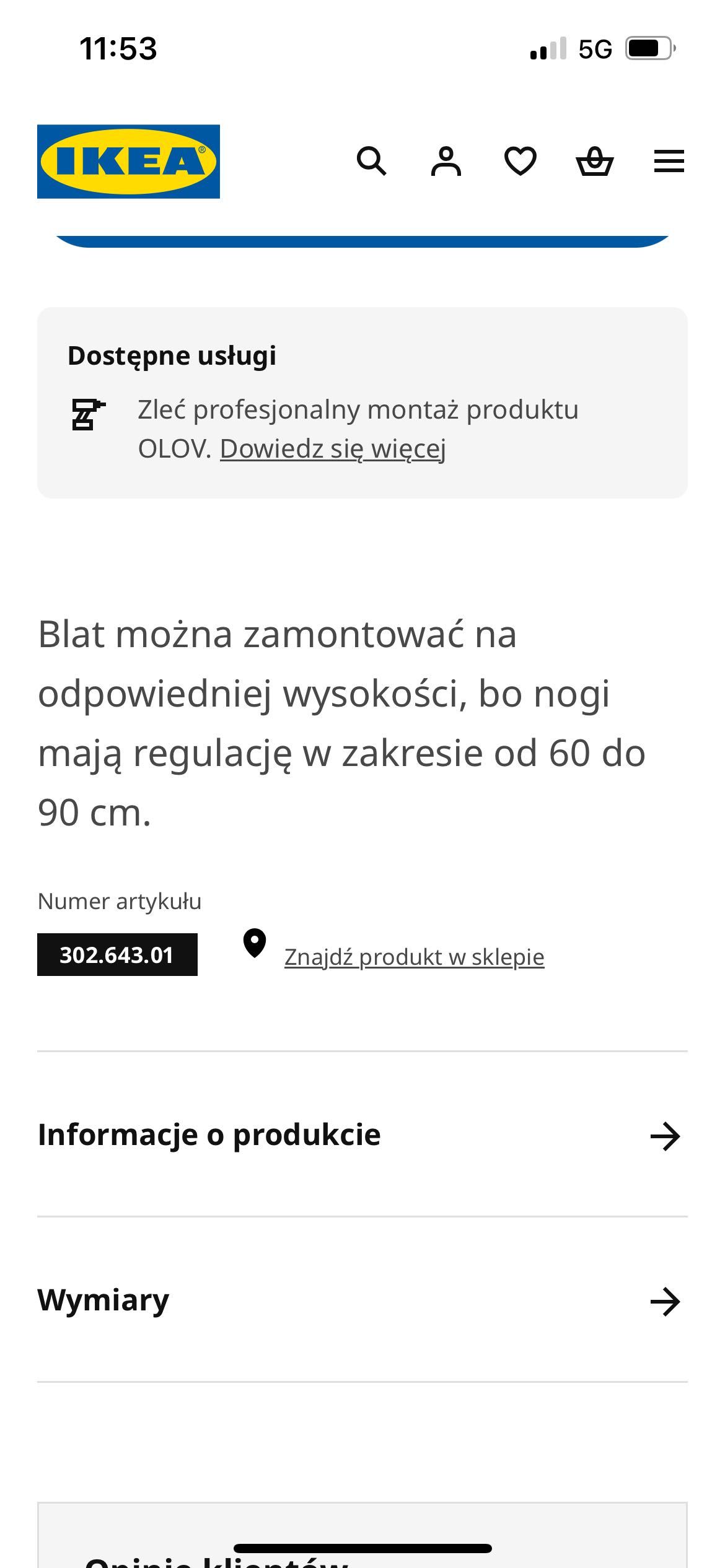 Ikea nogi regulowane czarne Olov 4 szt