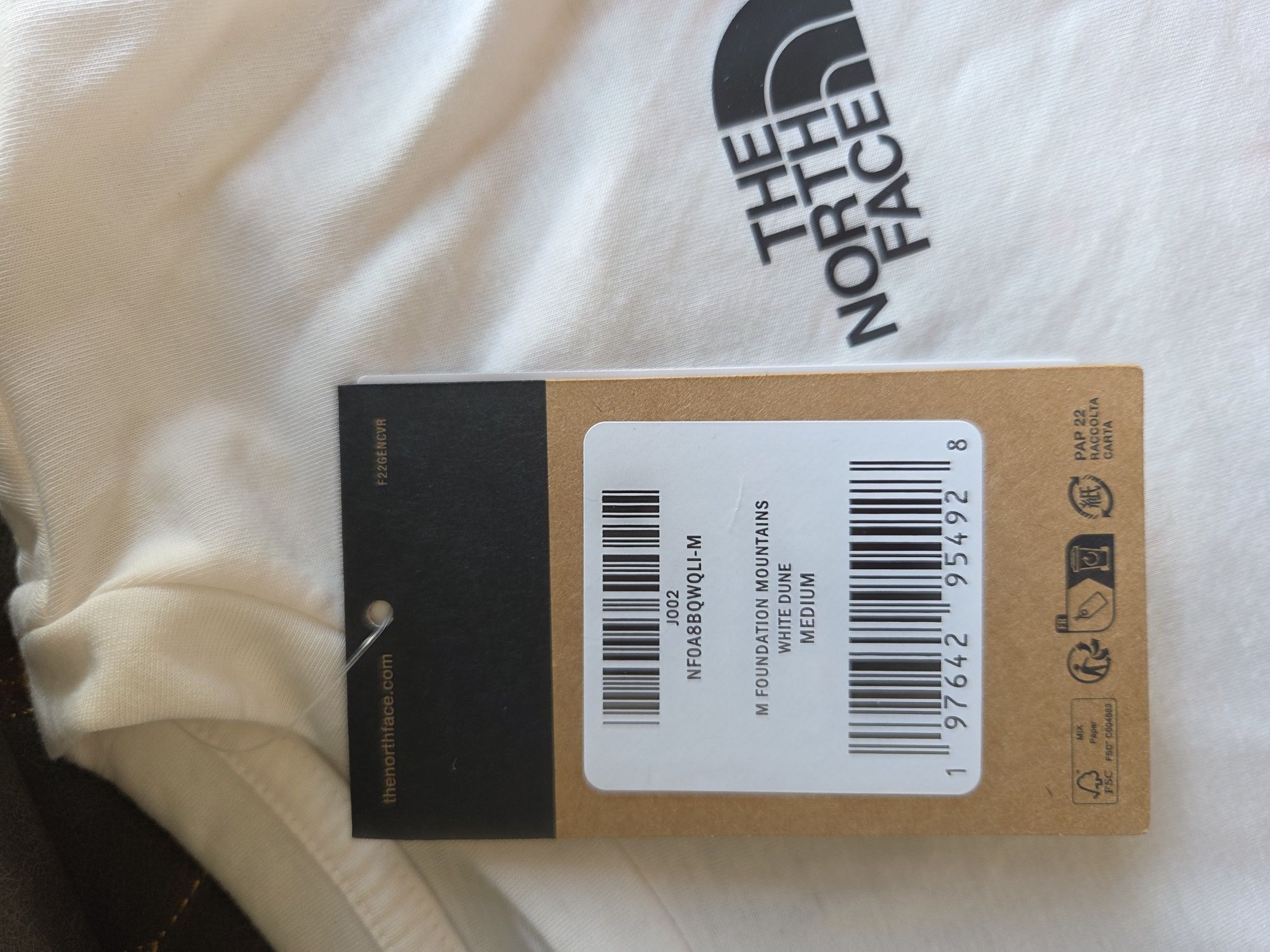 Koszulka the north face biało pomarańczowa rozmiar m
