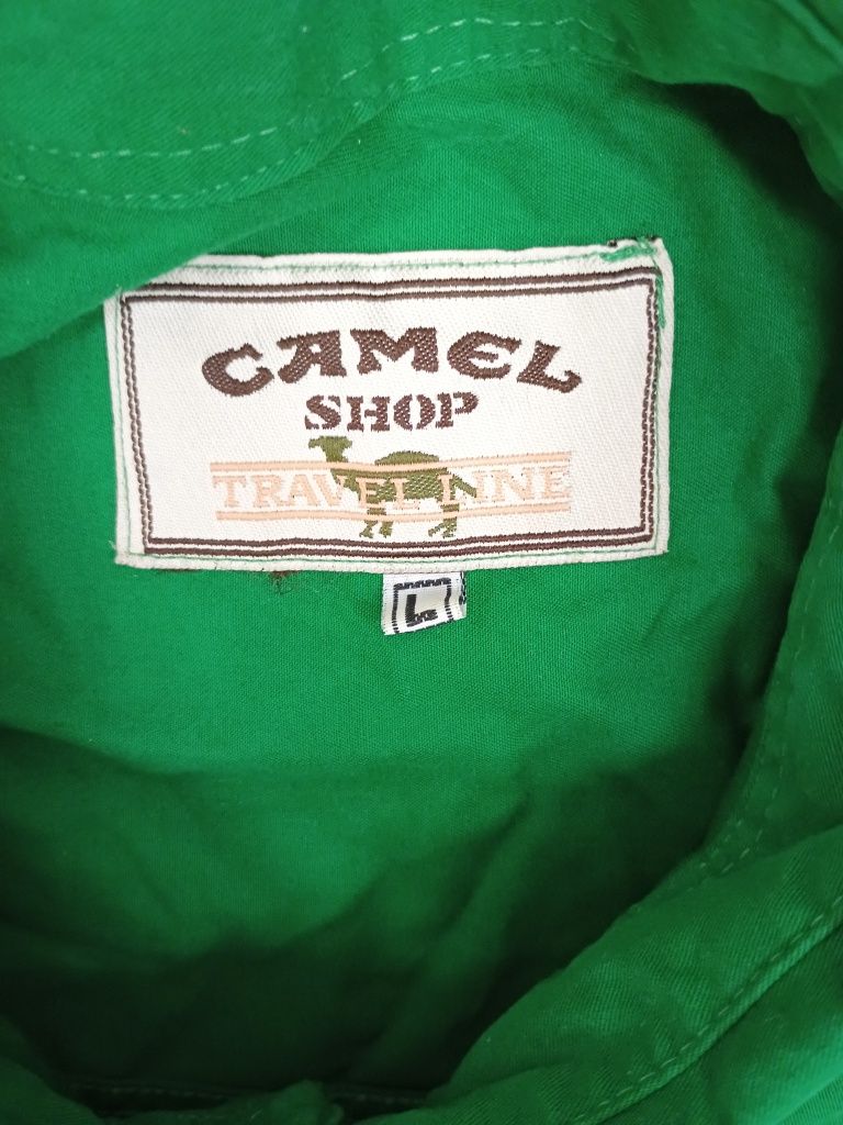 Zielona Retro Koszula Camel Shop y2k XL