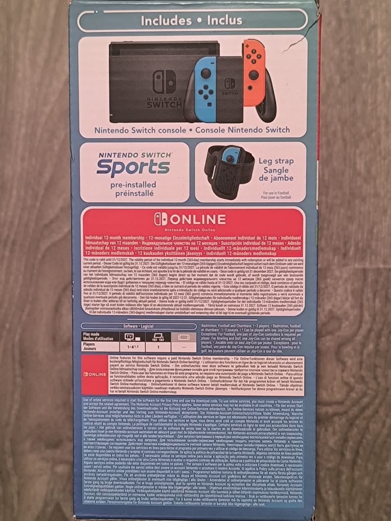 Ігрова консоль Nintendo switch+спортивна гра Nintendo switch+чохол NS.