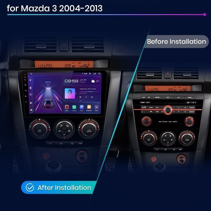 Radio nawigacja Mazda 3 bk 2004 - 2013 Android