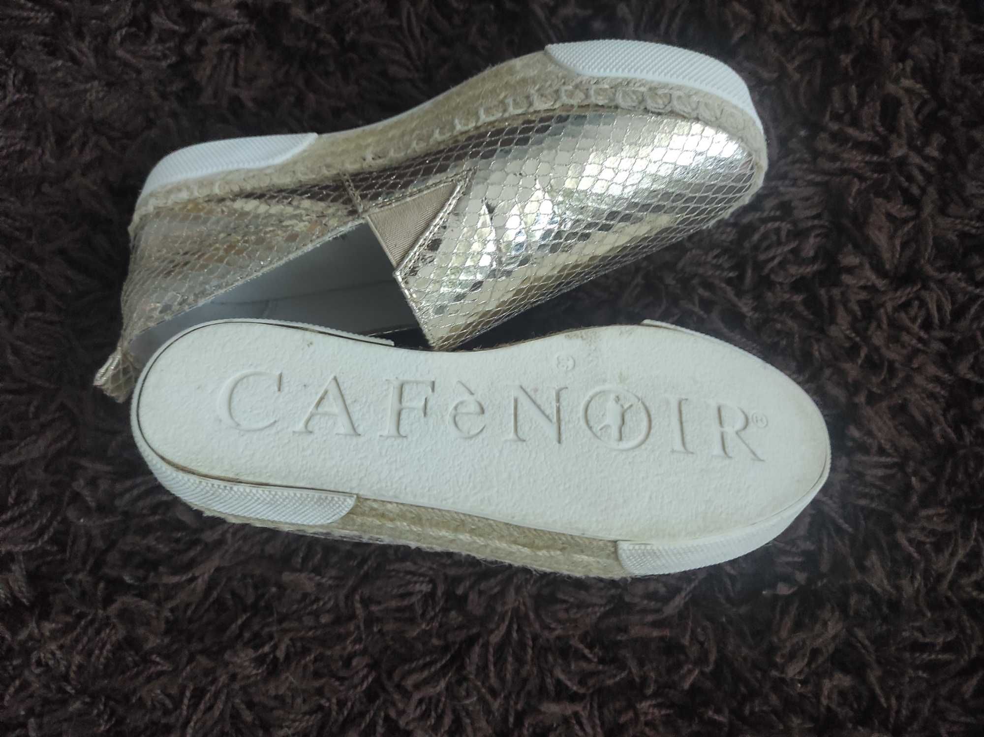 Złote espadryle cafenoir