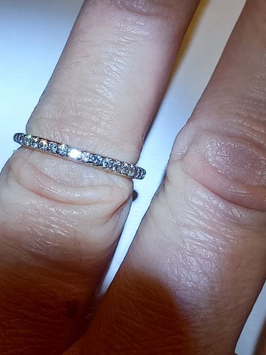 Золотое кольцо дорожка с бриллиантами 0.17 кт