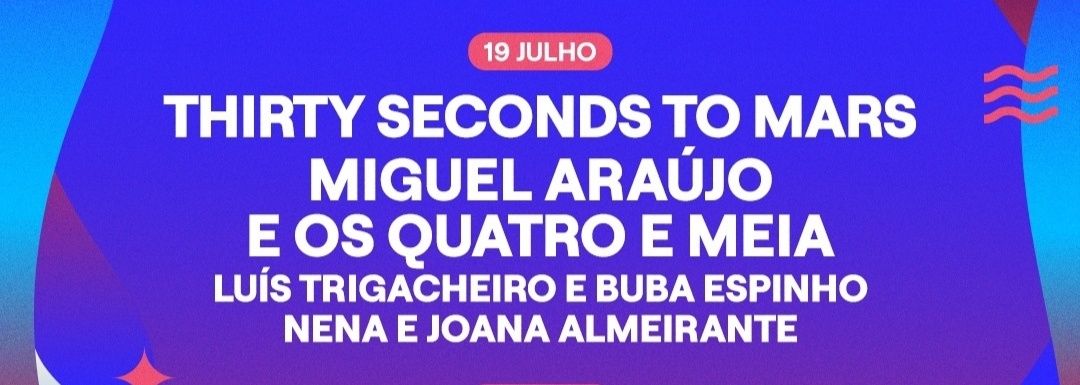 Bilhete Marés Vivas 19 Julho