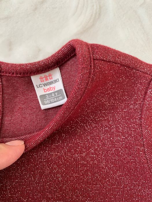 Sukienka świąteczna z brokatem rozm. 98 firmy LC Waikiki