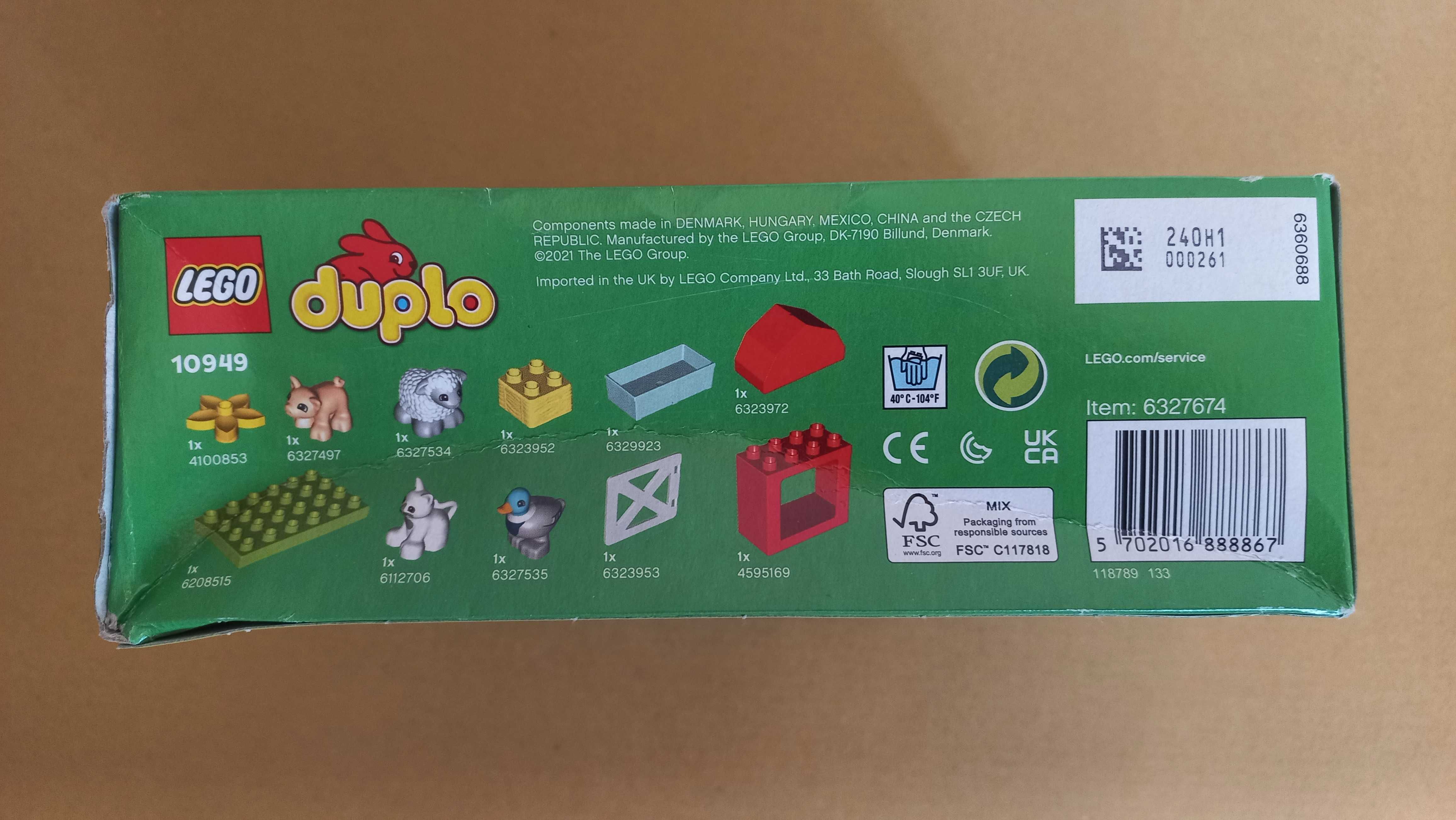 LEGO DUPLO 10949 ZWIERZĘTA gospodarskie klocki