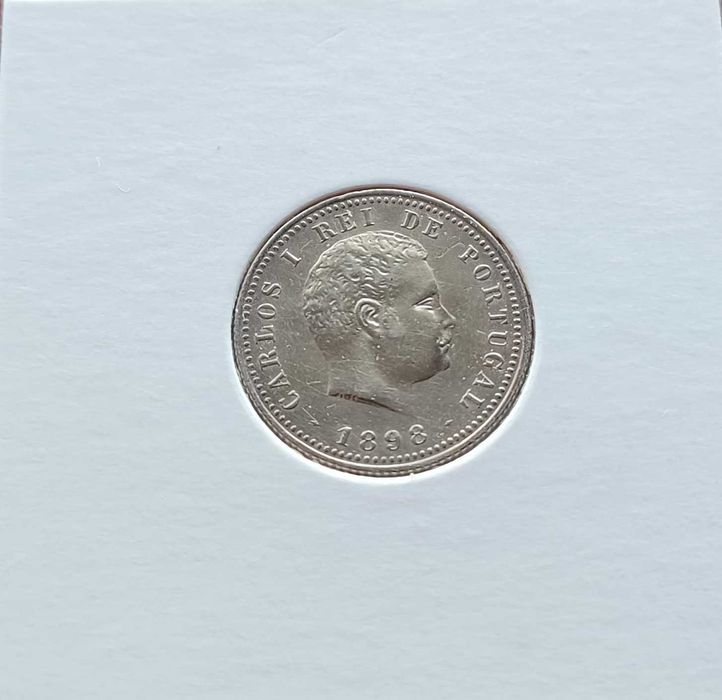 Moeda da Monarquia - 100 réis 1898 Rei D. Carlos I (prata)