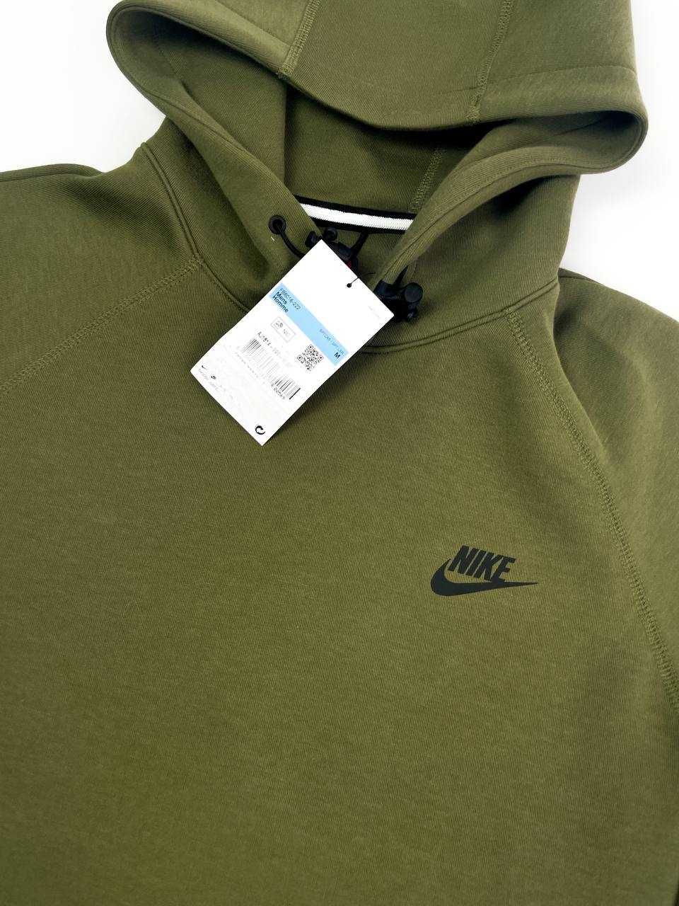 Оригінал! Худі Nike Tech Fleece Pullover оливкове (М) Нове з бірками!