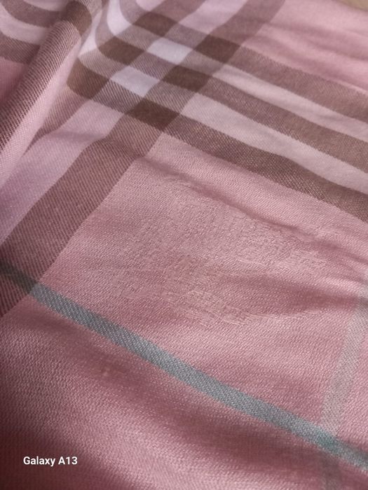 Mega duży szalik burberry róż kaszmir