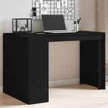 vidaXL Biurko Czarne 123,5x73,5x75 cm Drewno klejone