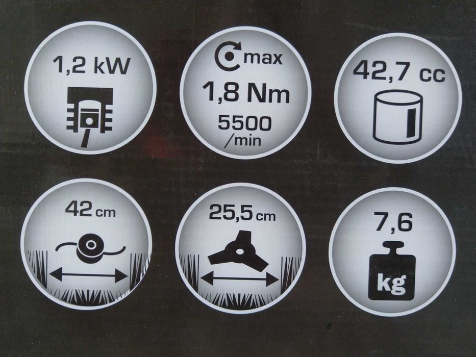 NAJTANIEJ Kosa Spalinowa z Uchwytami 1,2kW 2w1 Głowica z Żyłka Tarcza