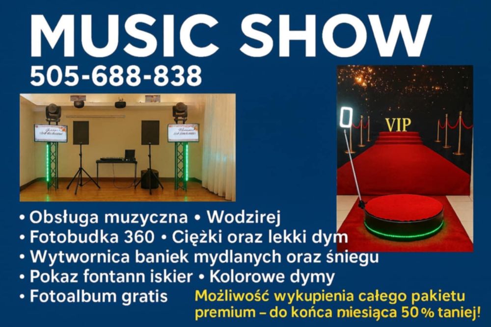 Oprawa muzyczna , fotobudka 360