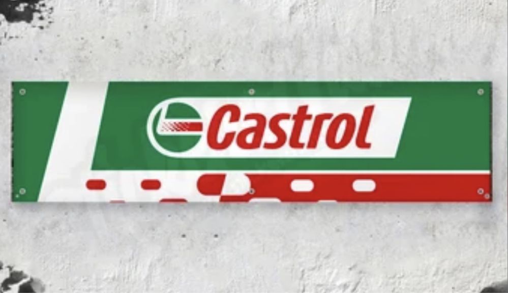 Baner plandeka Castrol Racing 150x60cm zaoczkowany