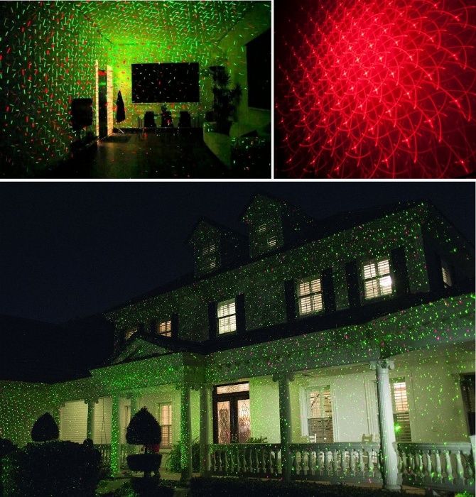 Projektor Laserowy na Święta Laser Lampki Efekty na Boże Narodzenie FV