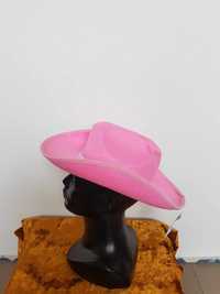 Różowy kapelusz kowbojski cowgirl szeryf dla dzieci. A3082