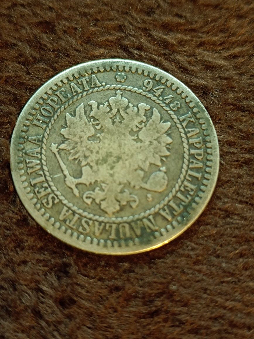 Findandia 1 markka 1865 srebro